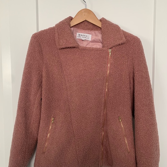 Blush pink teddy jacket - Picture 3 of 4